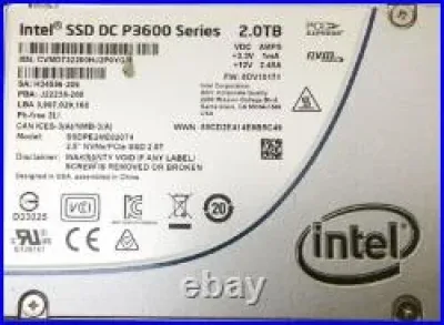SSDPE2ME020T410 - Intel Data Center P3600 Series 2TB PCIe NVMe 3.0 x4 2.5-inch MLC Solid State Drive
