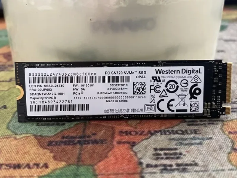Western SSS0L24740 Western Digital SSS0L24740 PC SN720 512GB Triple-Level Cell PCI Express NVMe 3.0 x4 M.2 2280 Solid State Drive