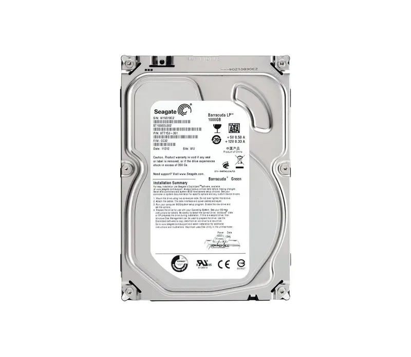 ST1000DL002 - Seagate BarraCuda Green 1TB 5900RPM SATA 3Gb/s 32MB Cache 3.5-inch Hard Drive