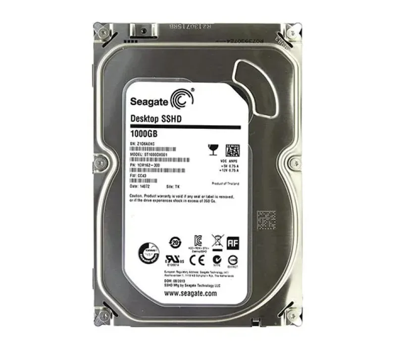 ST1000DX001 - Seagate 1TB 7200RPM SATA 6Gb/s 64MB Cache 8GB 3.5-inch Hybrid Hard Drive