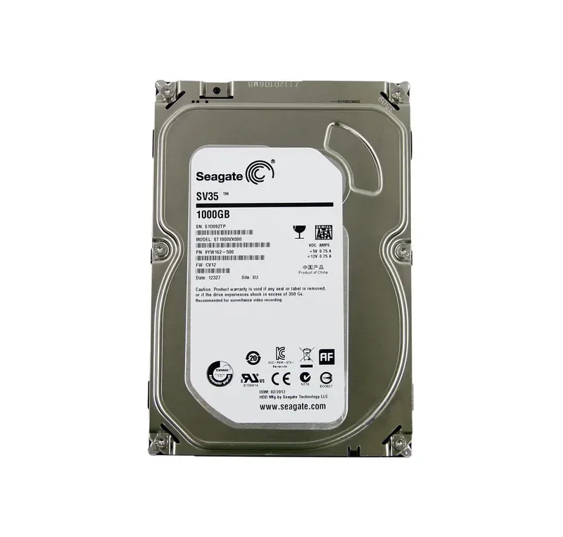 ST1000VX000 - Seagate SV35 Series 1TB 7200RPM 3.5-inch SATA 6Gb/s 64MB Cache Hard Drive