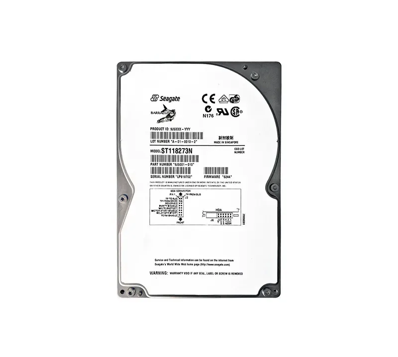 ST118273N - Seagate BarraCuda 18.21GB 7200RPM 50 -Pin Fast SCSI 3.5-inch Half Height 1.6-inch Hard Drive