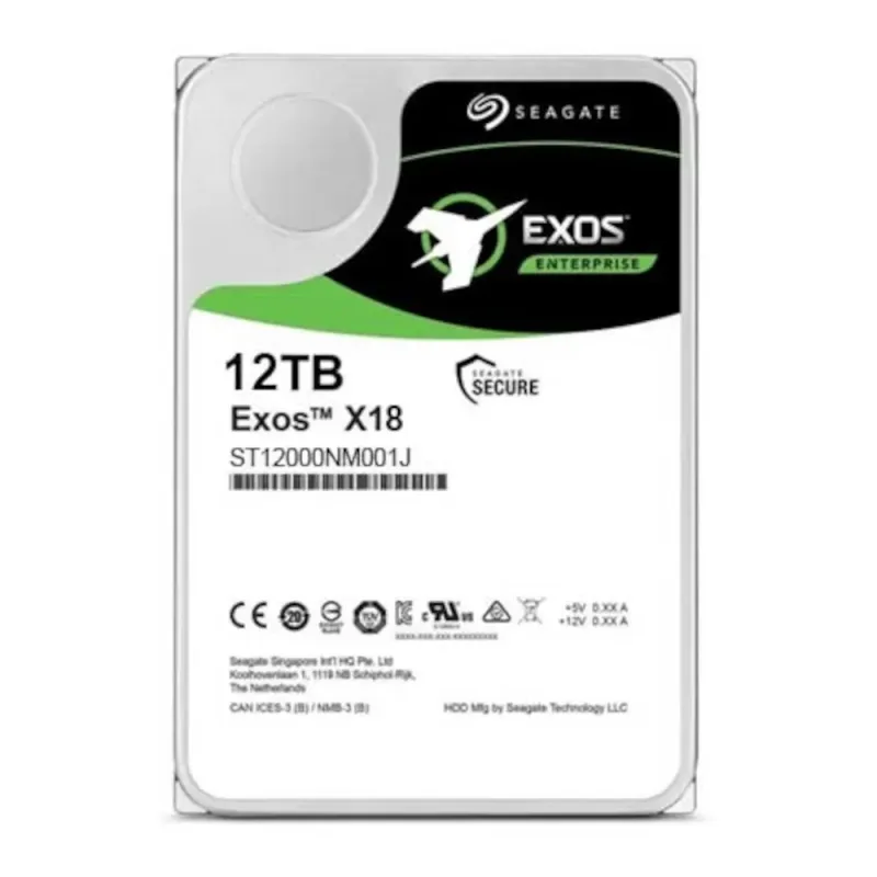 Seagate ST12000NM001J ST12000NM001J - Seagate Exos X18 12 TB SATA 6Gb/s Hard Drive