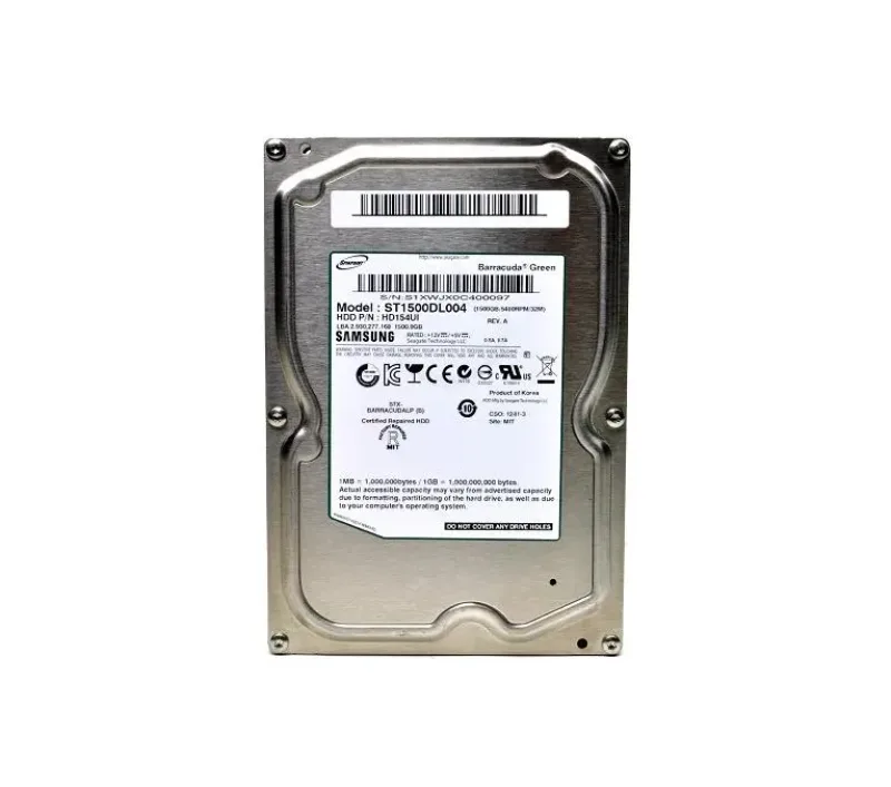 ST1500DL004 - Seagate BarraCuda Green 1.5TB 5400RPM SATA 3Gb/s 32MB Cache 3.5-inch Hard Drive