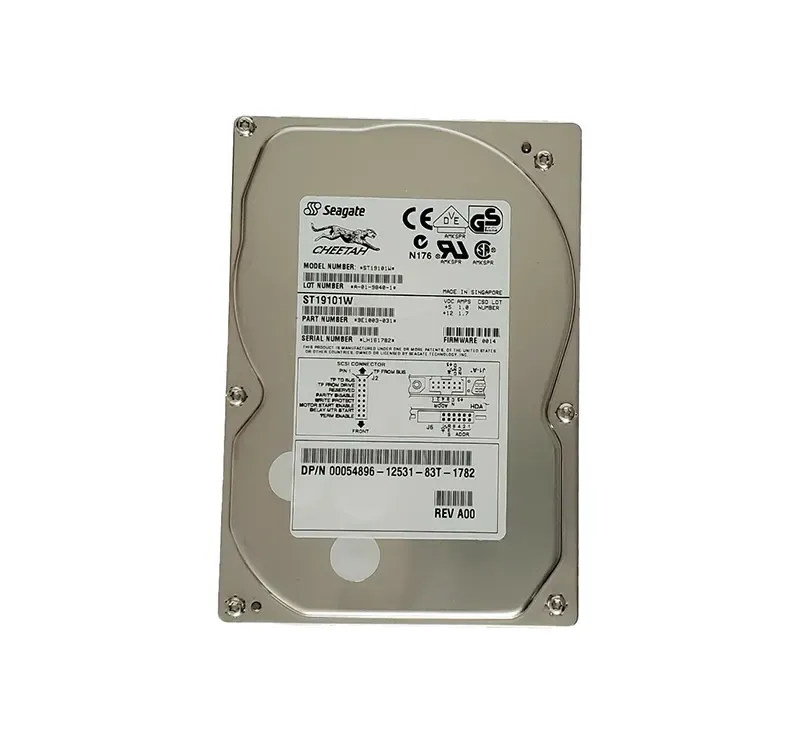 ST19101W - Seagate Cheetah 9.1GB 10000RPM Ultra-2-68-Pin SCSI 3.5-inch Half Height 1.6-inch Hard Drive