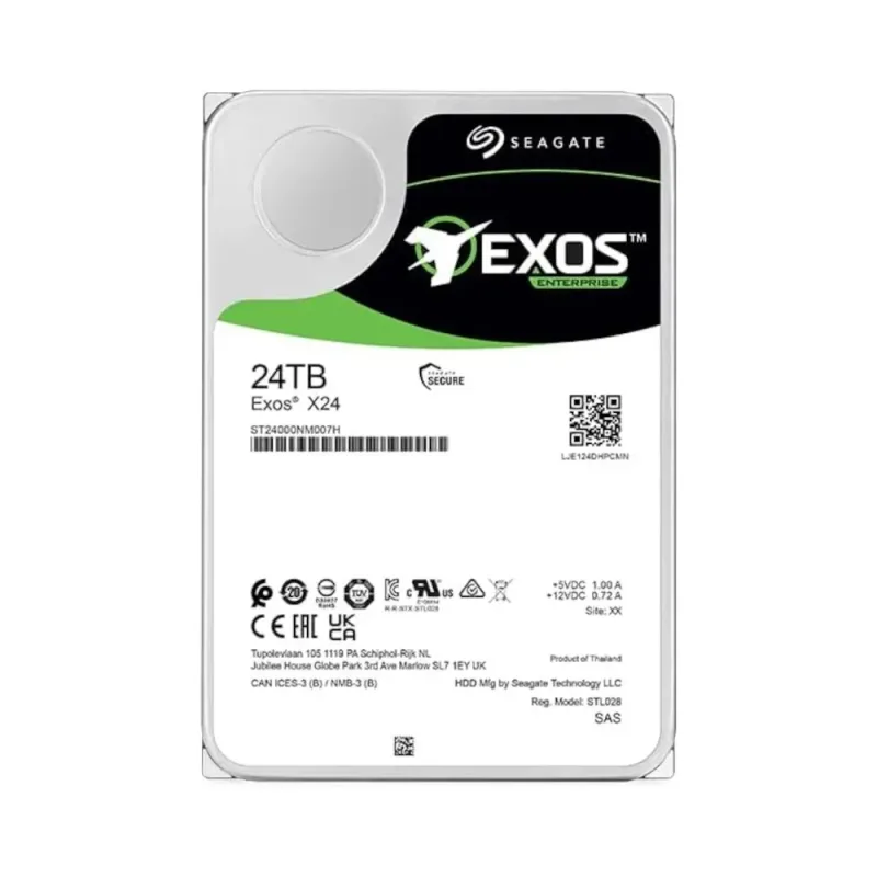 Seagate ST20000NM006H Exos X24 20TB SAS 12Gb/s SED-FIPS 3.5-Inch Enterprise Hard Drive. In Stock