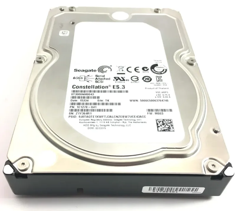 ST3000NM0063 - Seagate Constellation ES.3 3TB 7200RPM SAS 6Gb/s 128MB Cache 3.5-inch Hard Drive
