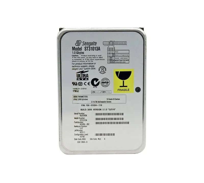 ST31013A - Seagate 1GB 4500RPM ATA-33 128KB Cache 3.5-inch Hard Drive