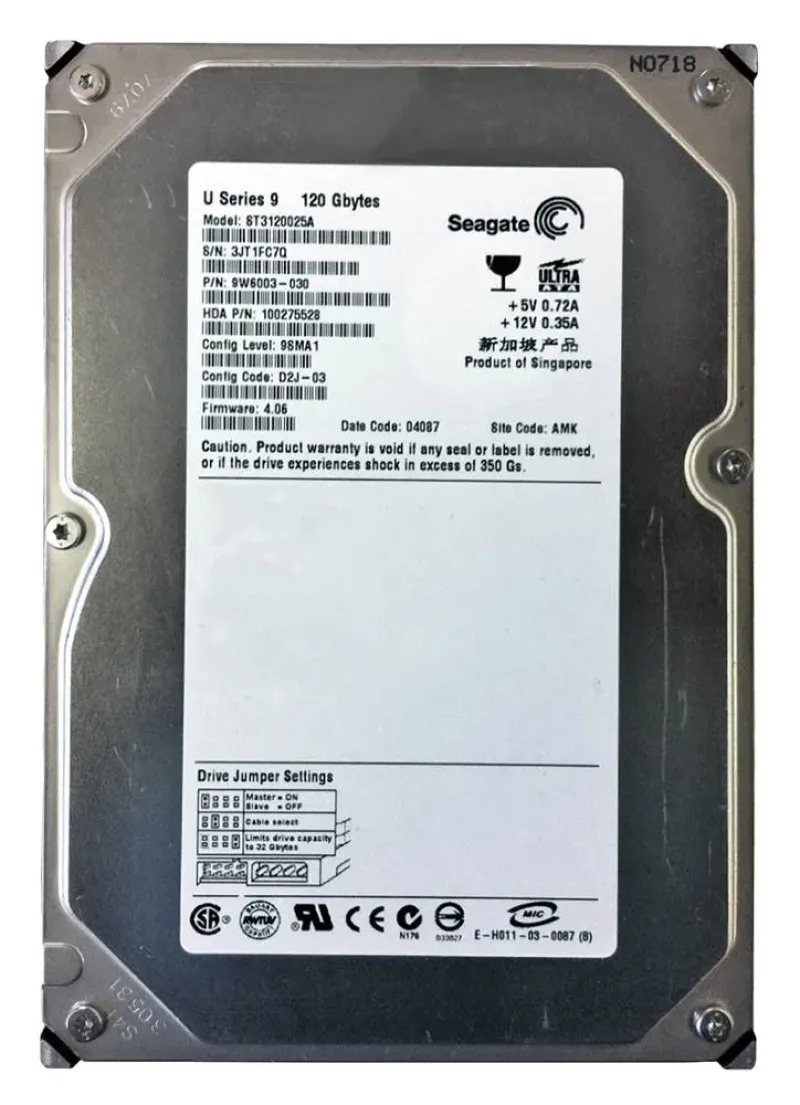 ST3120025A - Seagate 120GB 7200RPM EIDE/ATA-100 3.5-inch LOW PROFLE 2MB Cache Hard Drive