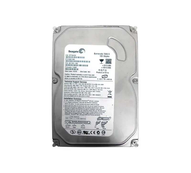 ST3120811AS - Seagate BarraCuda 7200.9 120GB SATA 3Gb/s 7200RPM 8MB Cache 3.5-inch Hard Drive