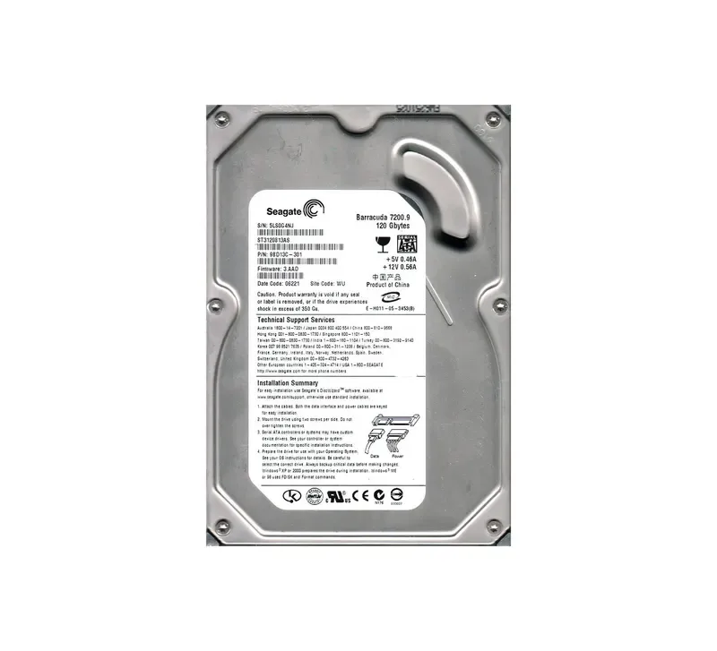 ST3120813AS - Seagate BarraCuda 120GB 7200RPM SATA 3.5-inch 8MB Cache Hard Drive
