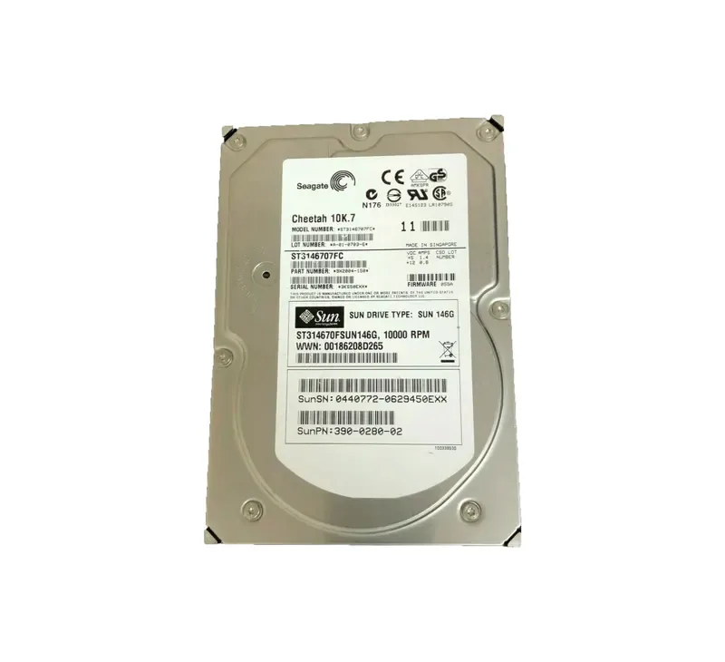 ST314670FSUN146G - Sun 146GB 10000RPM Ultra-320 SCSI Hot Swap LVD 80-Pin 3.5-inch Hard Drive with Bracket