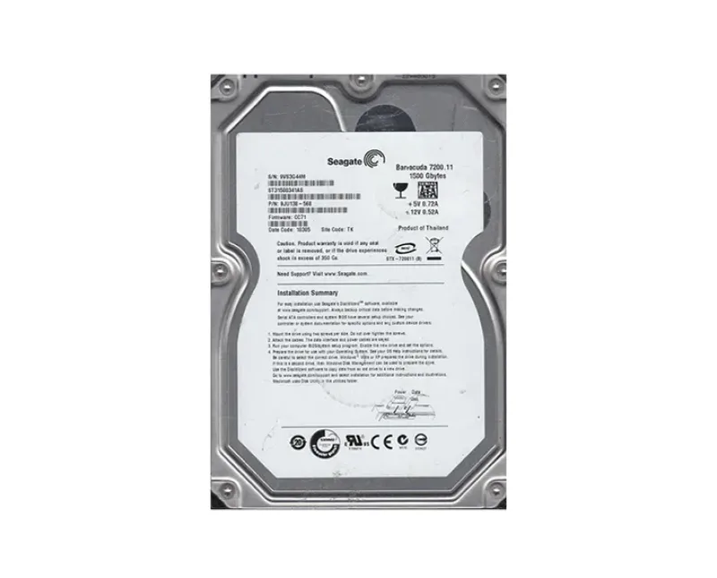 ST31500341AS - Seagate Barracuda 1.5TB 7200RPM SATA 3Gb/s 32MB 3.5-inch Cache Hard Drive