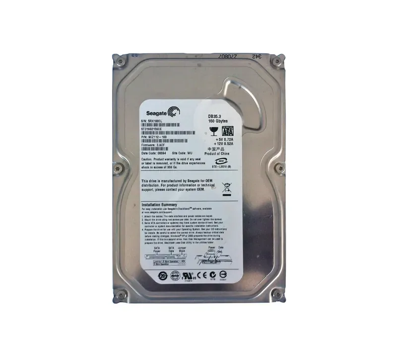 ST3160215SCE - Seagate DB35 Series 160GB 7200RPM SATA 3Gb/s 2MB Cache 3.5-inch Hard Drive