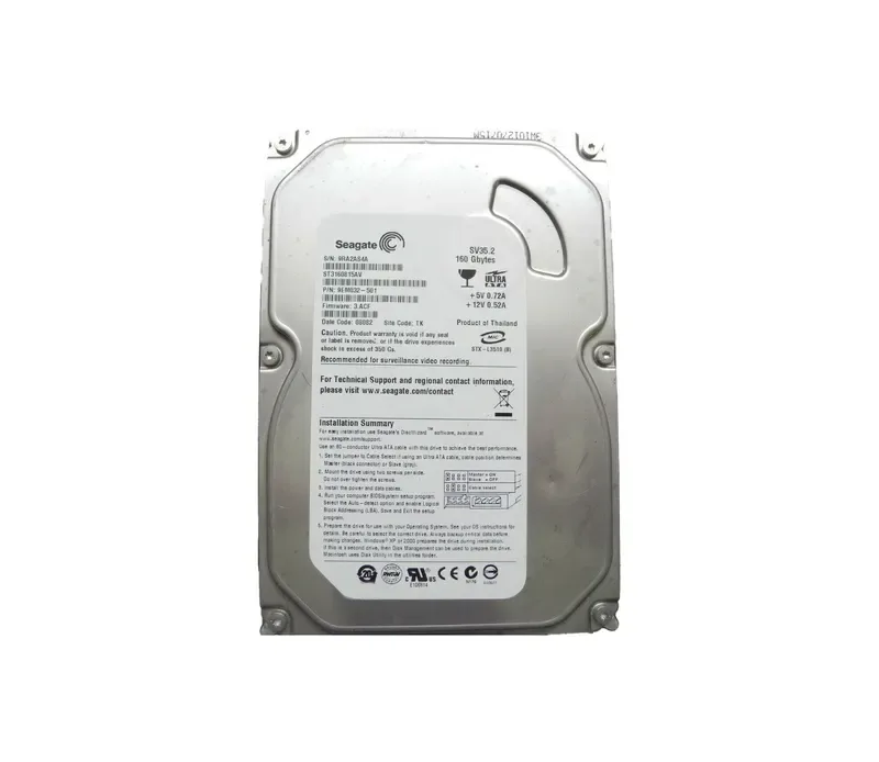 ST3160815AV - Seagate SV35.2 160GB 7200RPM EIDE DMA/ATA-100 ULTRA 8MB Cache 3.5-inch Hard Drive