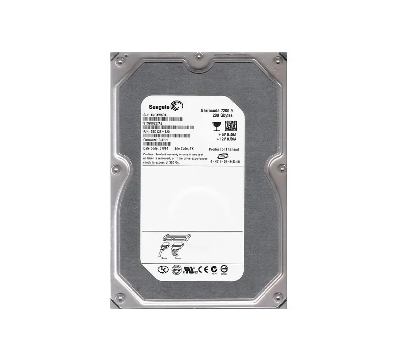 ST3200827AS - Seagate BarraCuda 200GB 7200RPM SATA 8MB Cache 3.5-inch 1.0 Hard Drive
