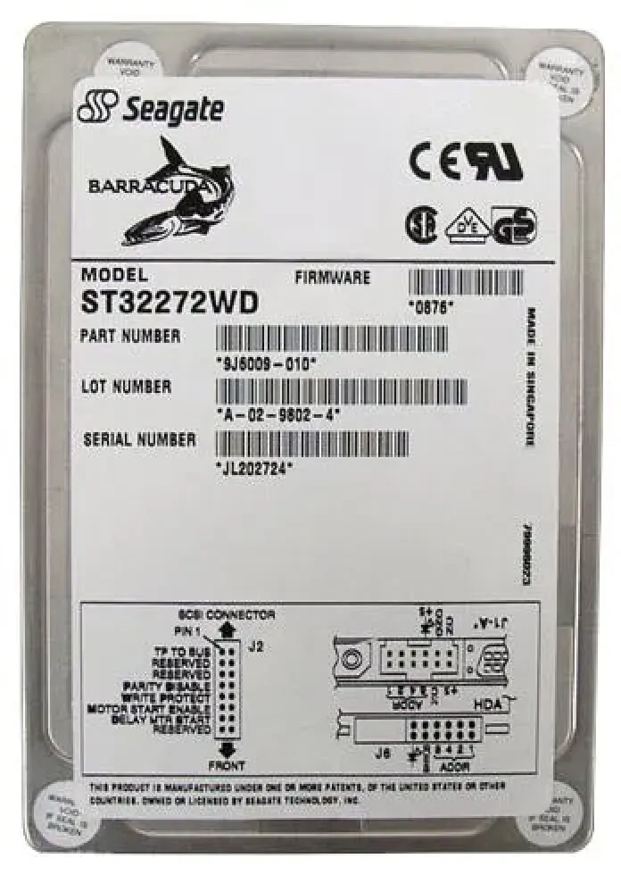 ST32272WD - Seagate 2GB 7200RPM Ultra SCSI 3.5-inch Hard Drive