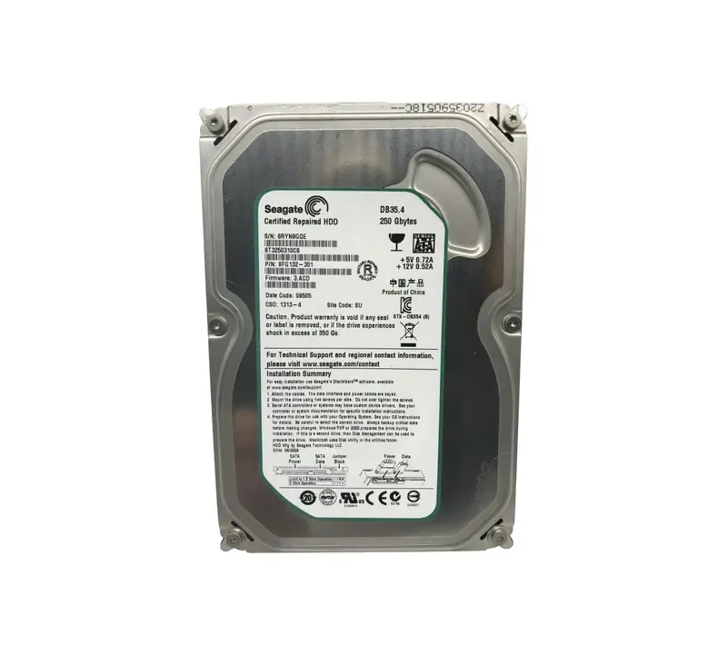 ST3250310CS - Seagate DB35.4 250GB 7200RPM SATA 3Gb/s 8MB Cache 3.5-inchIN Hard Drive