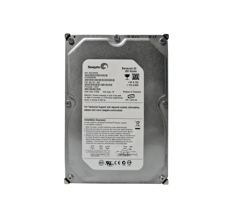 ST3250820NS - Seagate BarraCuda ES 250GB 7200RPM SATA 3Gb/s 8MB Cache 3.5-inch Hard Drive