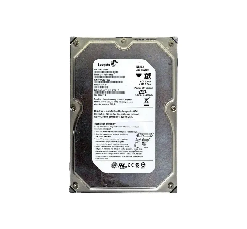 ST3250823NS - Seagate NL35 Series 250GB 7200RPM SATA 1.5Gb/s 8MB Cache 3.5-inch Hard Drive
