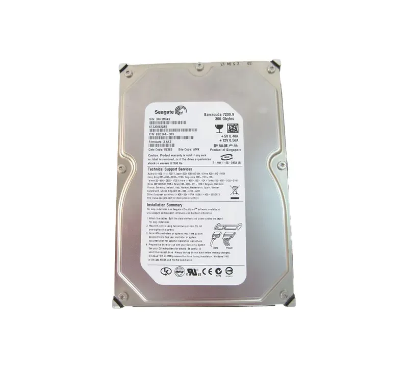 ST3300622AS - Seagate BarraCuda 7200.9 300GB 7200RPM SATA 3Gb/s 16MB Cache 3.5-inch Hard Drive