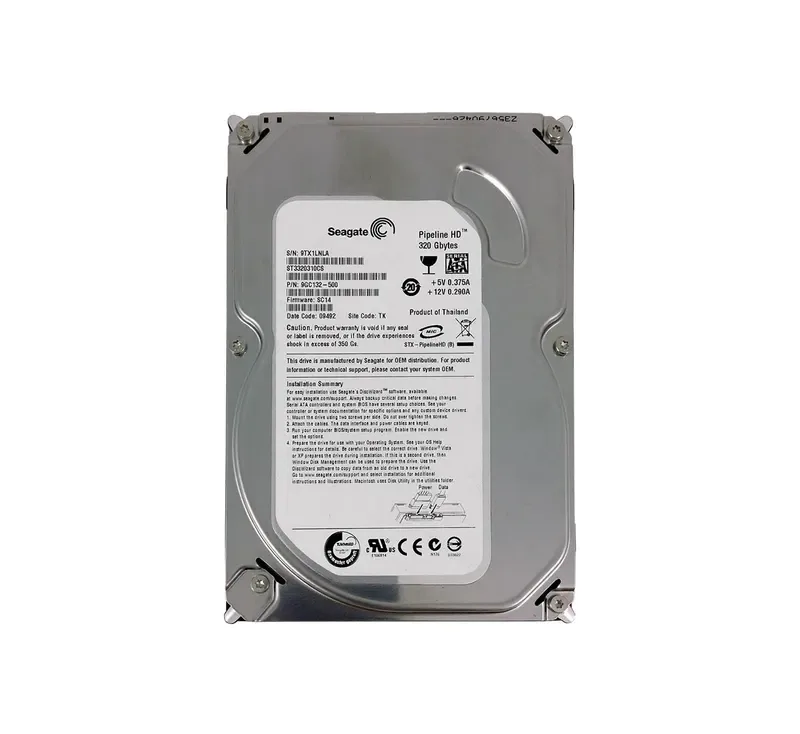 ST3320310CS - Seagate Pipeline 320GB 5900RPM SATA 3Gb/s 8MB Cache 3.5-inch Hard Drive