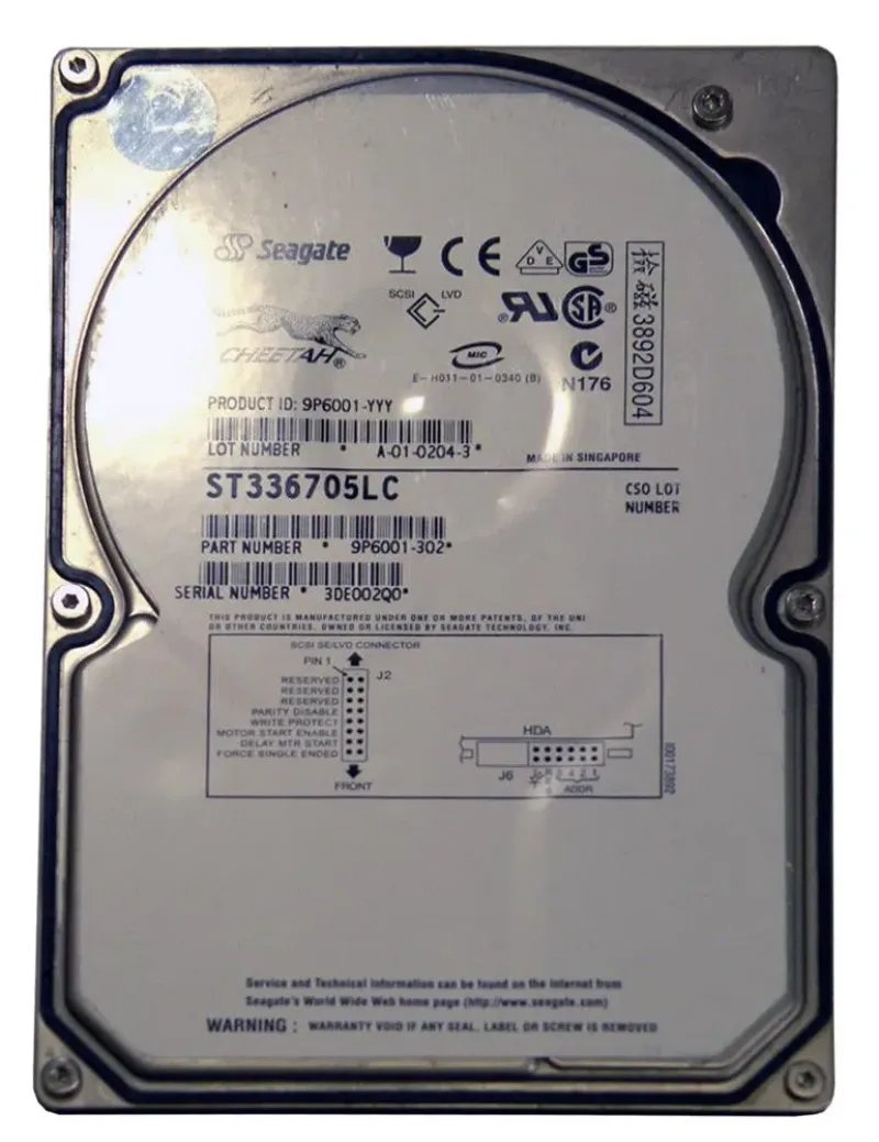 ST336705LC - Seagate Cheetah 36XL 36.7GB Ultra160 SCSI 10000RPM 4MB Cache Hot Swappable 3.5-inch Hard Drive