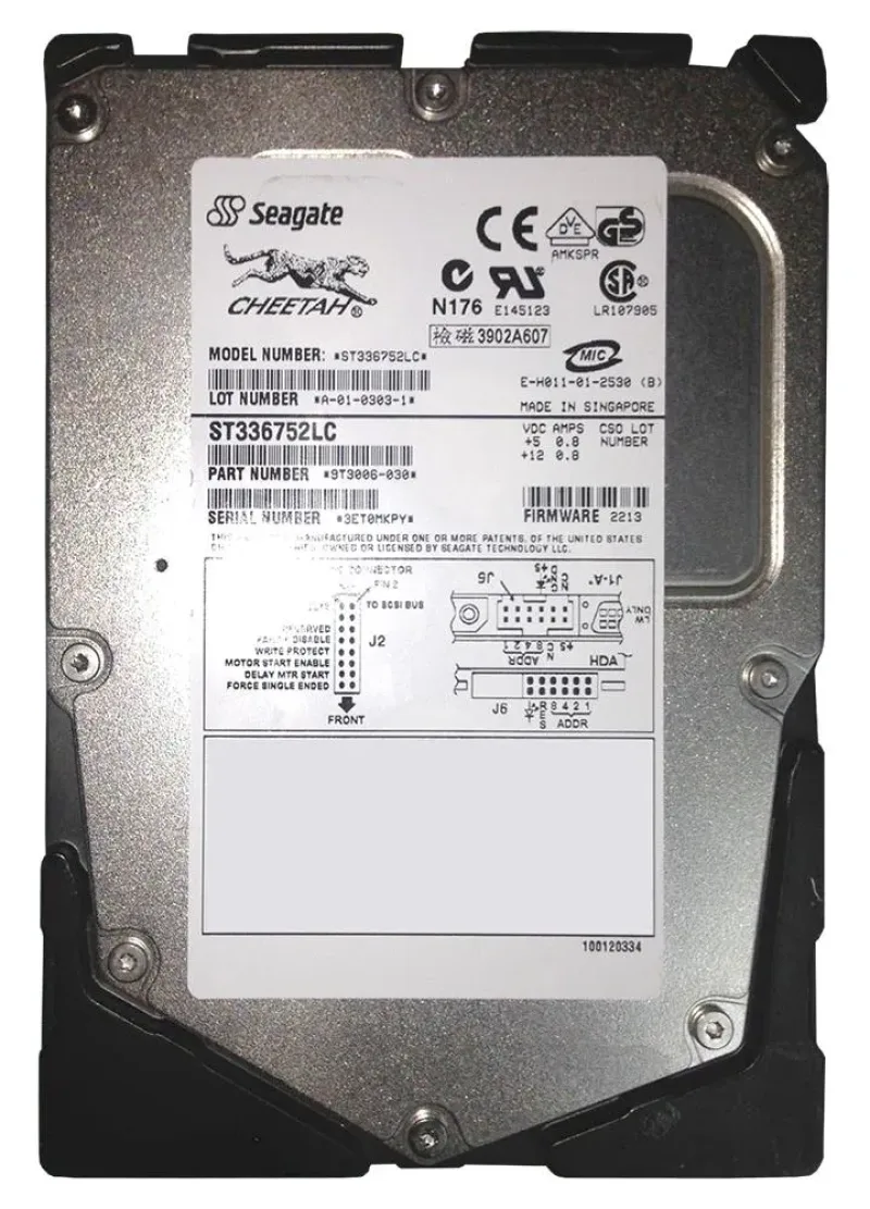ST336752LC - Seagate Cheetah 36.7GB 15000RPM 80-Pin Ultra160 SCSI Hot Pluggable 8MB Cache 3.5-inch Hard Drive