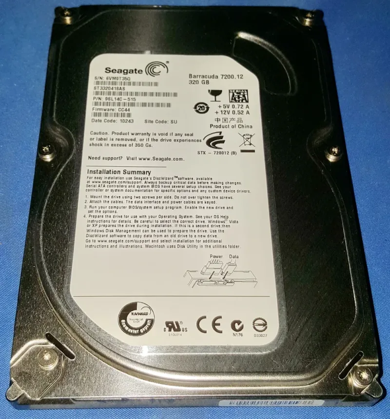 ST340215AS - Seagate BarraCuda 7200.1 40GB 7200RPM SATA 3Gb/s 2MB Cache 3.5-inch Hard Drive