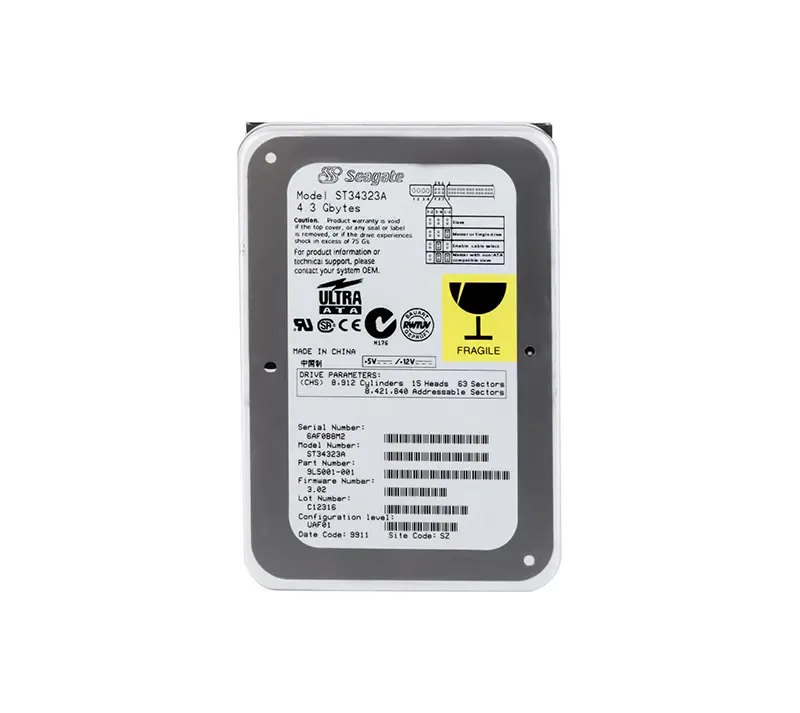 ST34323A - Seagate Medalist 4323 4.3GB 4500RPM ATA-33 128KB Cache 3.5-inch Hard Drive
