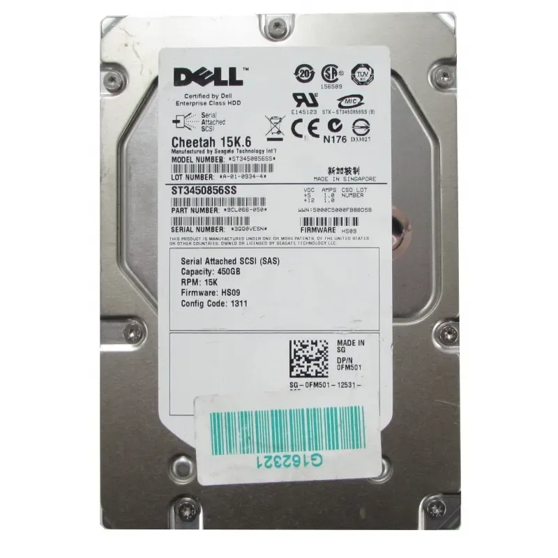 ST3450856SS - Seagate Cheetah 15K.6 450GB 15000RPM SAS 3Gb/s 16MB Cache 3.5-inch Hard Drive