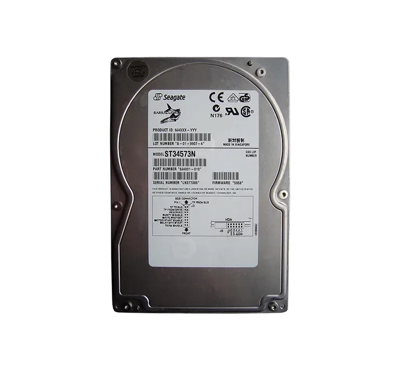 ST34573N - Seagate Barracuda 9LP 4.55GB 7200RPM Fast SCSI 50-Pin 512KB Cache 3.5-inch Hard Drive