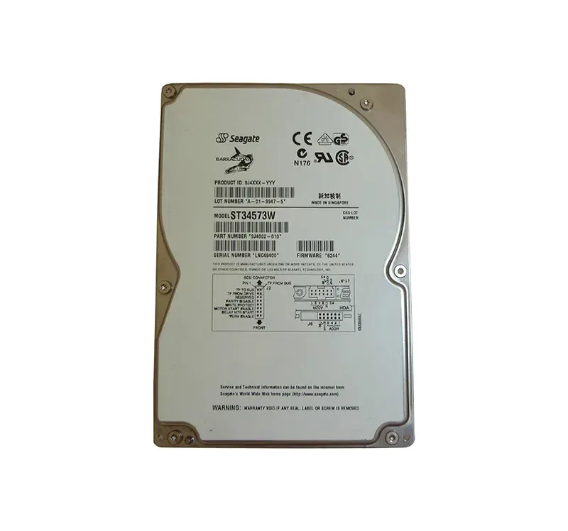 ST34573W - Seagate BarraCuda 9LP 4.5GB 7200RPM Wide Ultra SCSI 68-Pin 512KB Cache 3.5-inch Hard Drive