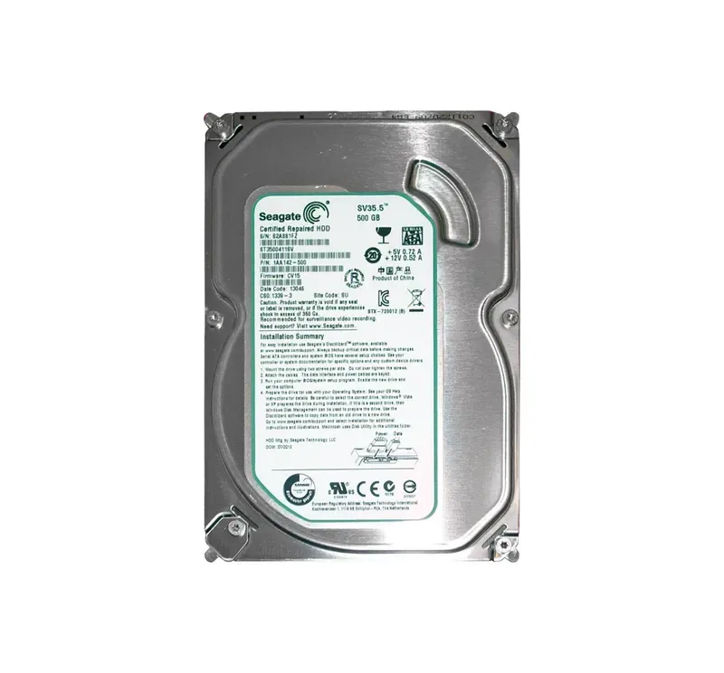 ST3500411SV - Seagate SV35.5 Series 500GB 7200RPM SATA 6Gb/s 16MB Cache 3.5-inch Hard Drive