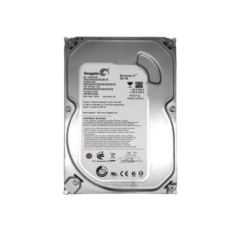 ST3500412AS - Seagate Barracuda LP 500GB 5900RPM SATA 3Gb/s 16MB Cache 3.5-inch Hard Drive