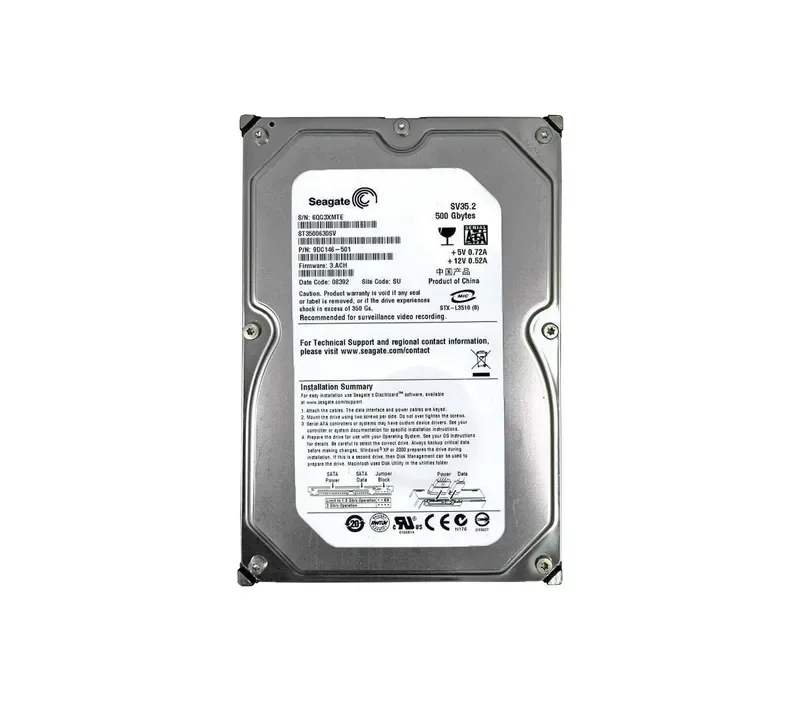 ST3500630SV - Seagate SV35.2 500GB 7200RPM SATA 3Gb/s 16MB Cache 3.5-inch Hard Drive
