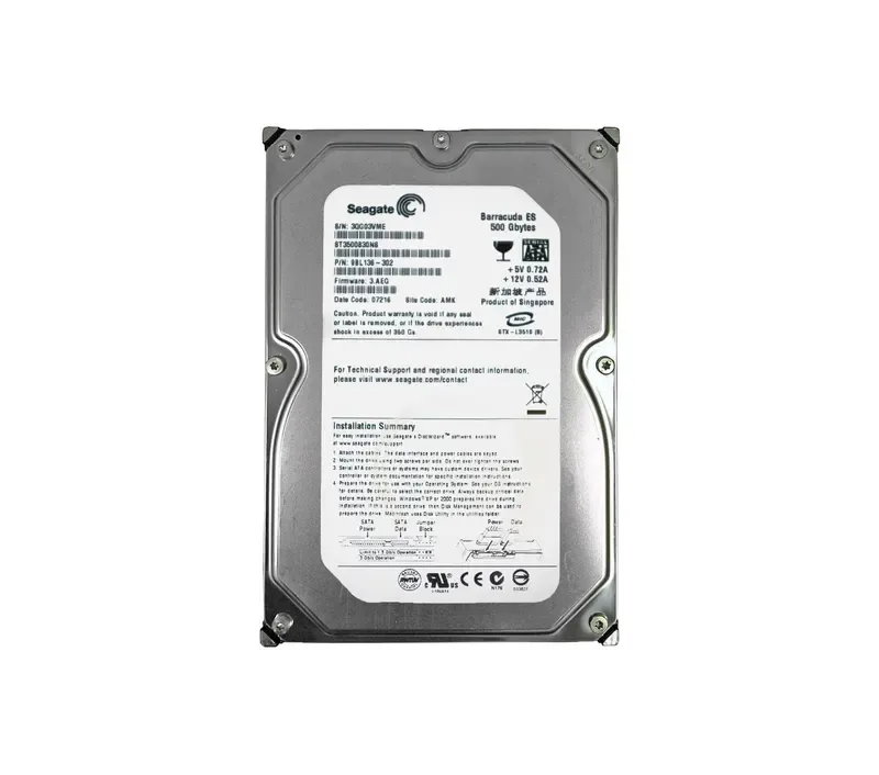 ST3500830NS - Seagate BarraCuda ES 500GB 7200RPM SATA 3Gb/s 8MB Cache 3.5-inch Hard Drive