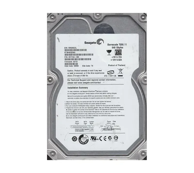 ST3640323AS - Seagate BarraCuda 7200.11 640GB 7200RPM SATA 3Gb/s 32MB Cache Hot Swappable 3.5-inch Hard Drive