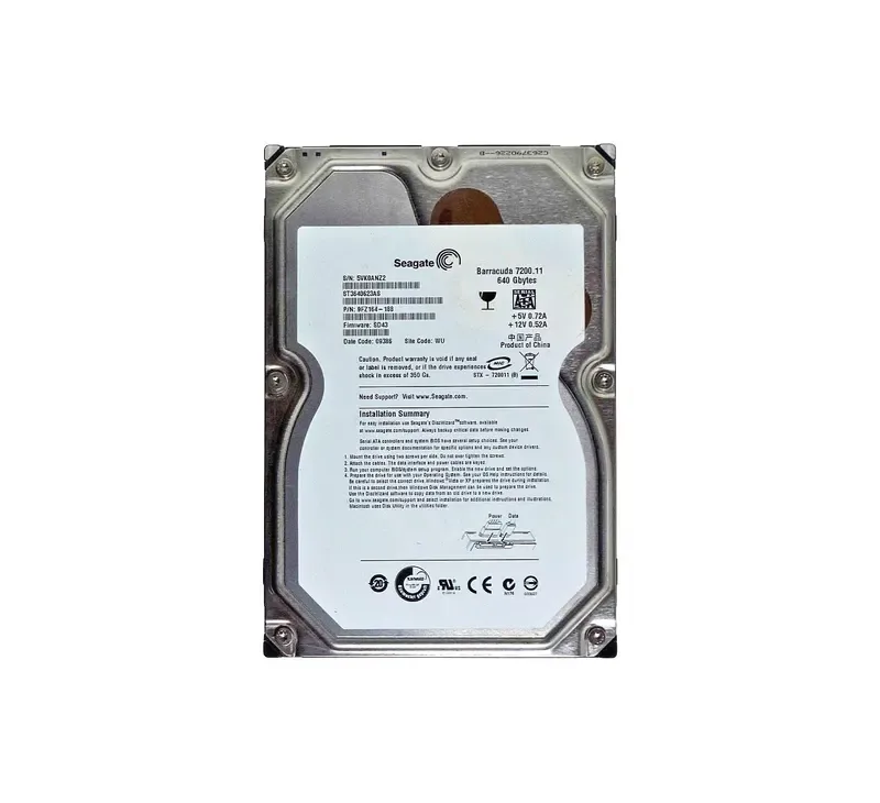 ST3640623AS - Seagate BarraCuda 7200.11 640GB 7200RPM SATA 3Gb/s 16MB Cache 3.5-inch Hard Drive