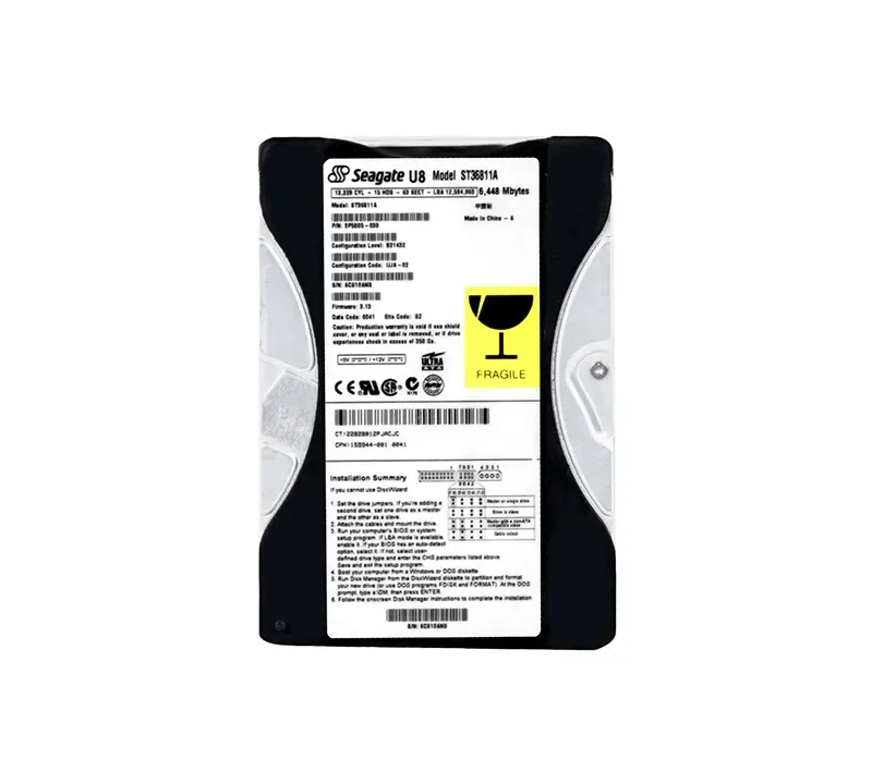ST36811A - Seagate U8 6.4GB 5400RPM ATA-66 512KB Cache 3.5-inch Hard Drive