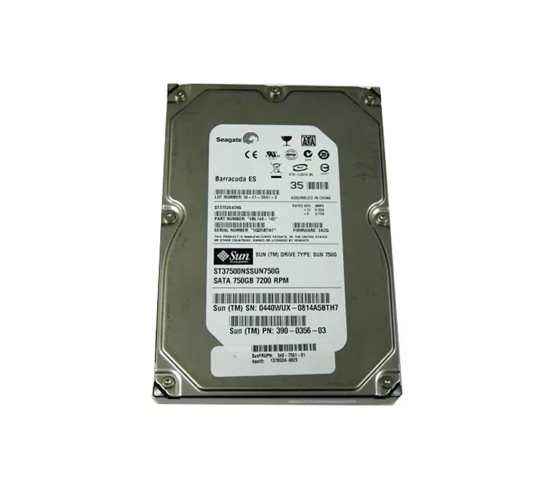 ST37500NSSUN750G - Sun 750GB 7200RPM SATA 3GB/s 16MB Cache 3.5-inch Hard Drive