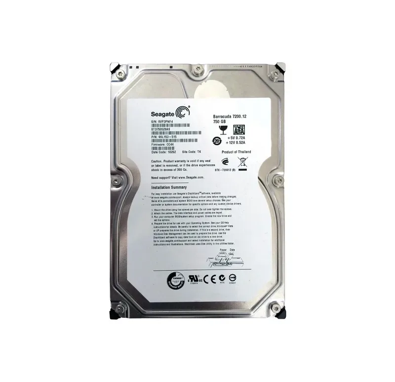 ST3750528AS - Seagate BarraCuda 7200.12 750GB 7200RPM SATA 3Gb/s 32MB Cache 3.5-inch Hard Drive