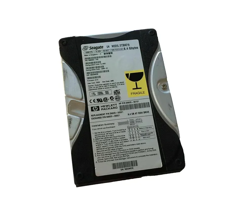 ST38421A - Seagate 8.4GB 5400RPM EIDE DMA/ATA 66ULTRA 3.5-inch Hard Drive