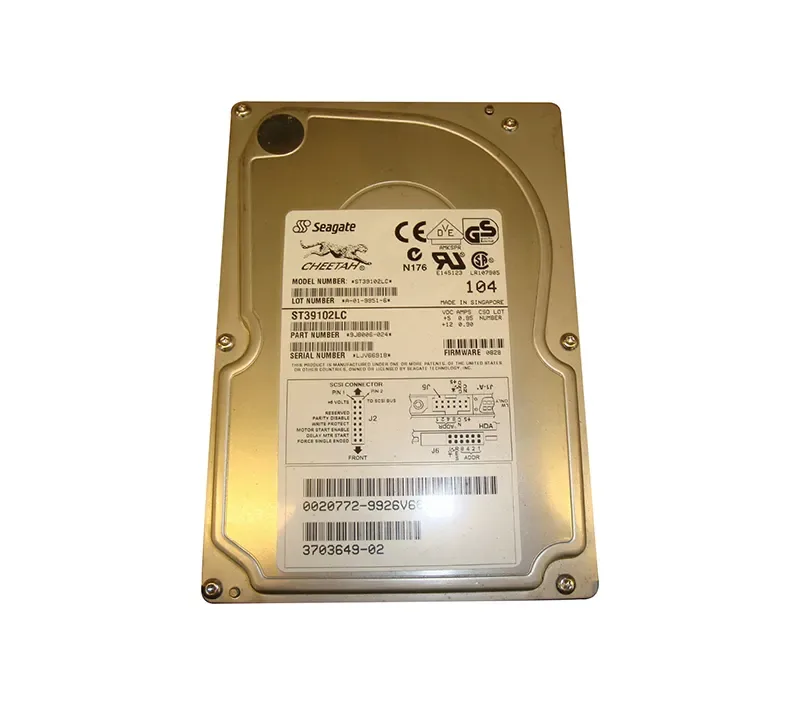 ST39102LC - Seagate 9.1GB 10000RPM Ultra-2-80-Pin SCSI 80 -Pin Hot Pluggable 1MB Cache 3.5-inch Hard Drive