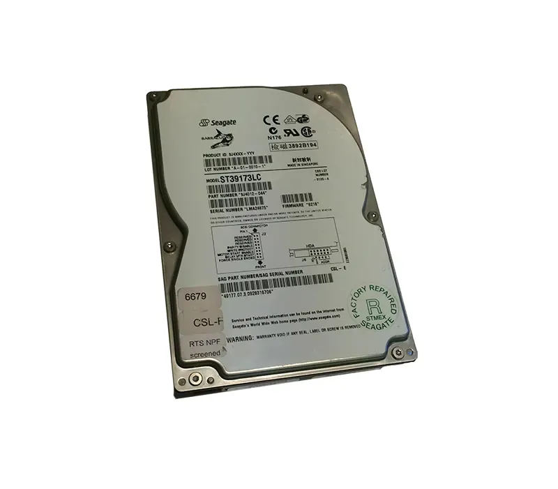 ST39173LC - Seagate BarraCuda 9.1GB 7200RPM Ultra-2-80-Pin SCSI Hard Drive