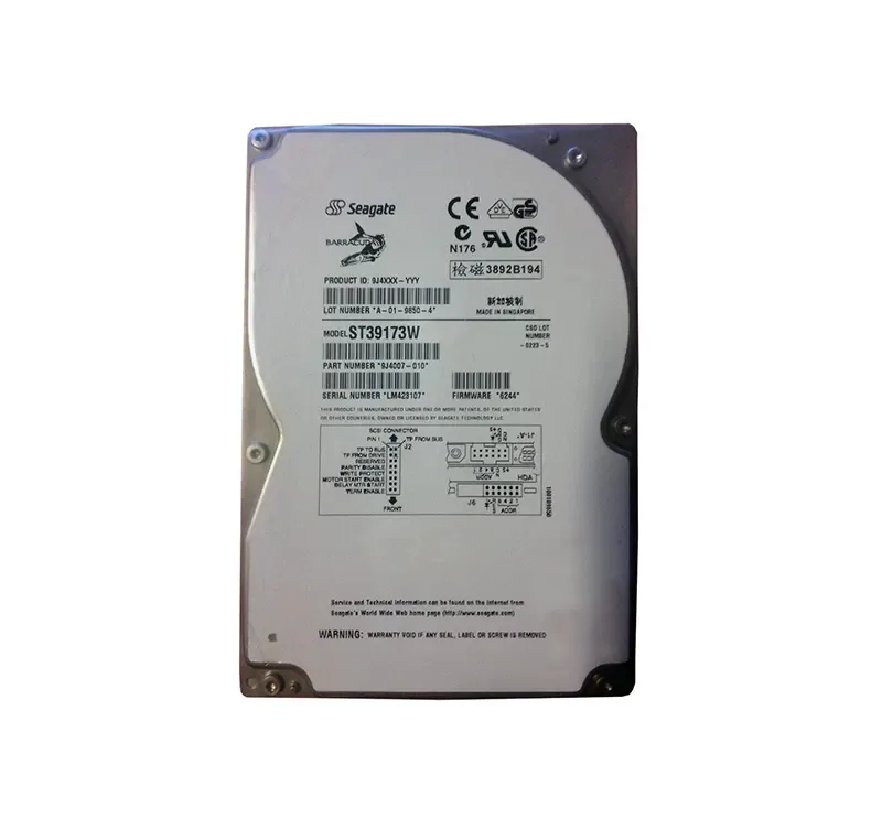 ST39173W - Seagate BarraCuda 9.1GB 7200RPM Ultra- Wide SCSI 3.5-inch Hard Drive