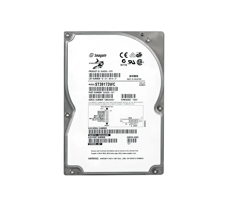 ST39173WC - Seagate BarraCuda 9.1GB 7200RPM Ultra-2-80-Pin SCSI 3.5-inch Hard Drive