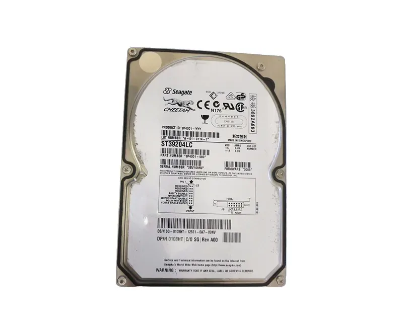 ST39204LC - Seagate Cheetah 9.1GB 10000RPM Ultra-160 80-Pin Hot Pluggable 3.5-inch Hard Drive