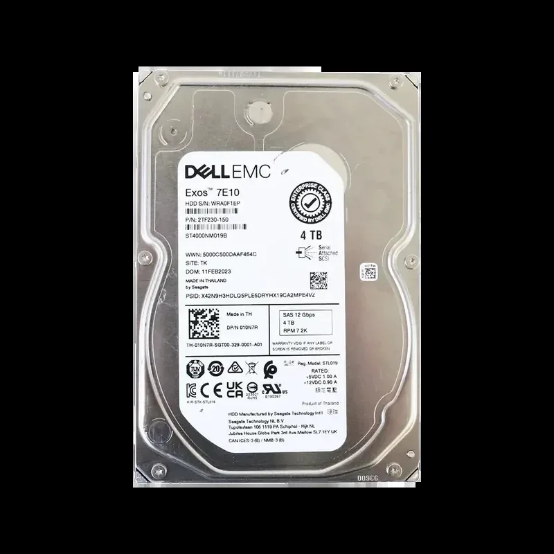 Seagate ST4000NM019B Exos 7E10 4TB 7200RPM 12Gb/s SAS 512n ISE 3.5-Inch Hard Drive (OEM)
