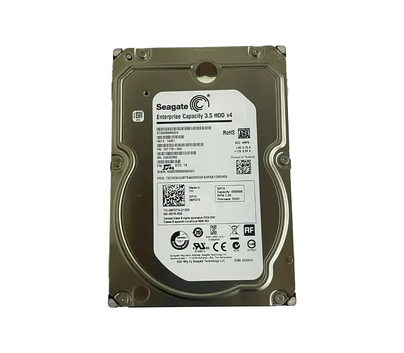 ST5000NM0024 - Seagate Capacity V.4 5TB 7200RPM SATA 6Gb/s 128MB Cache 512e 3.5-inch Enterprise Hard Drive